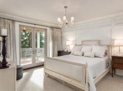 Beautiful master bedroom in new luxury traditional style home